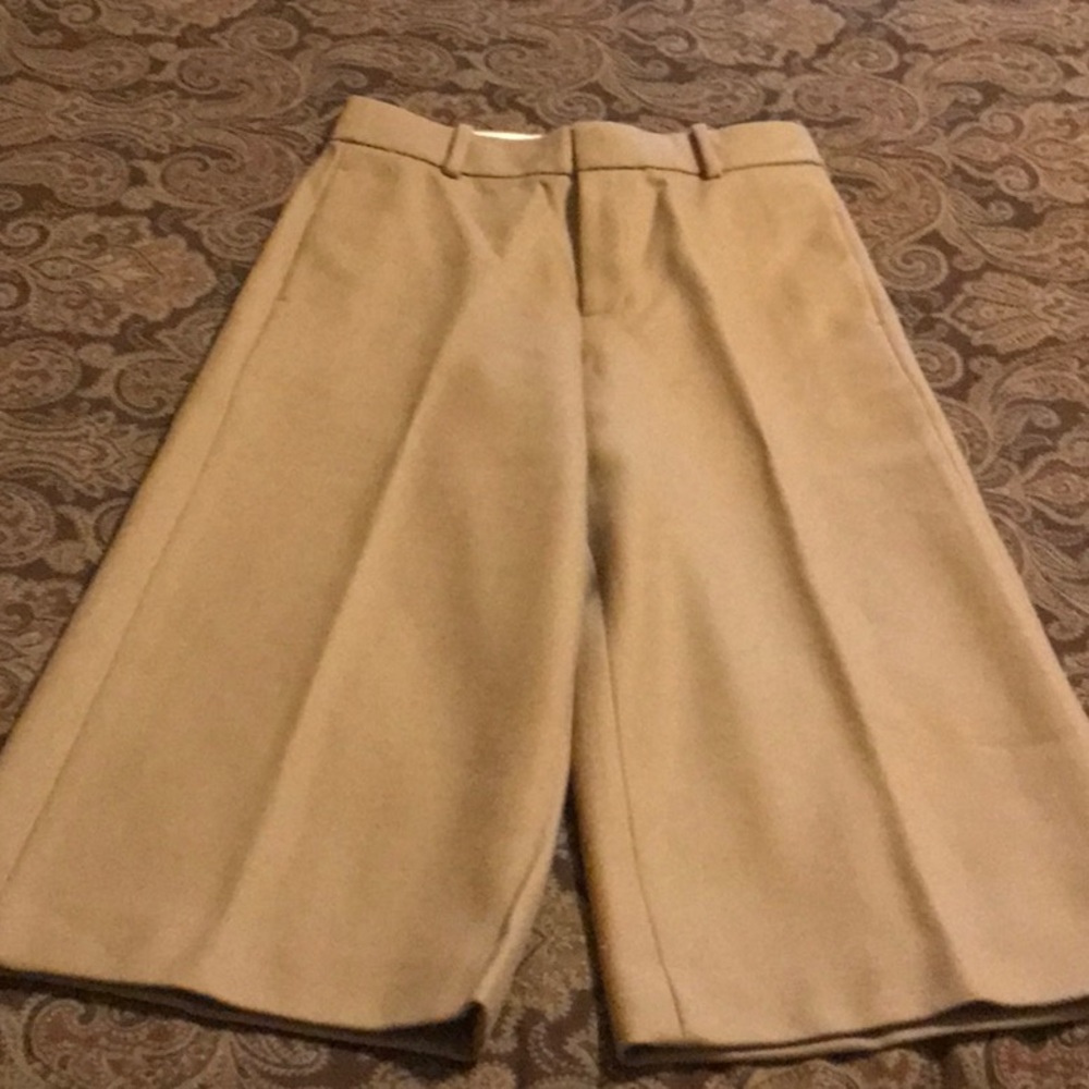 J.Crew Collection Tan Wool Culottes size 4 nwot